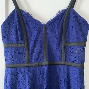 Express royal blue corset lace dress
